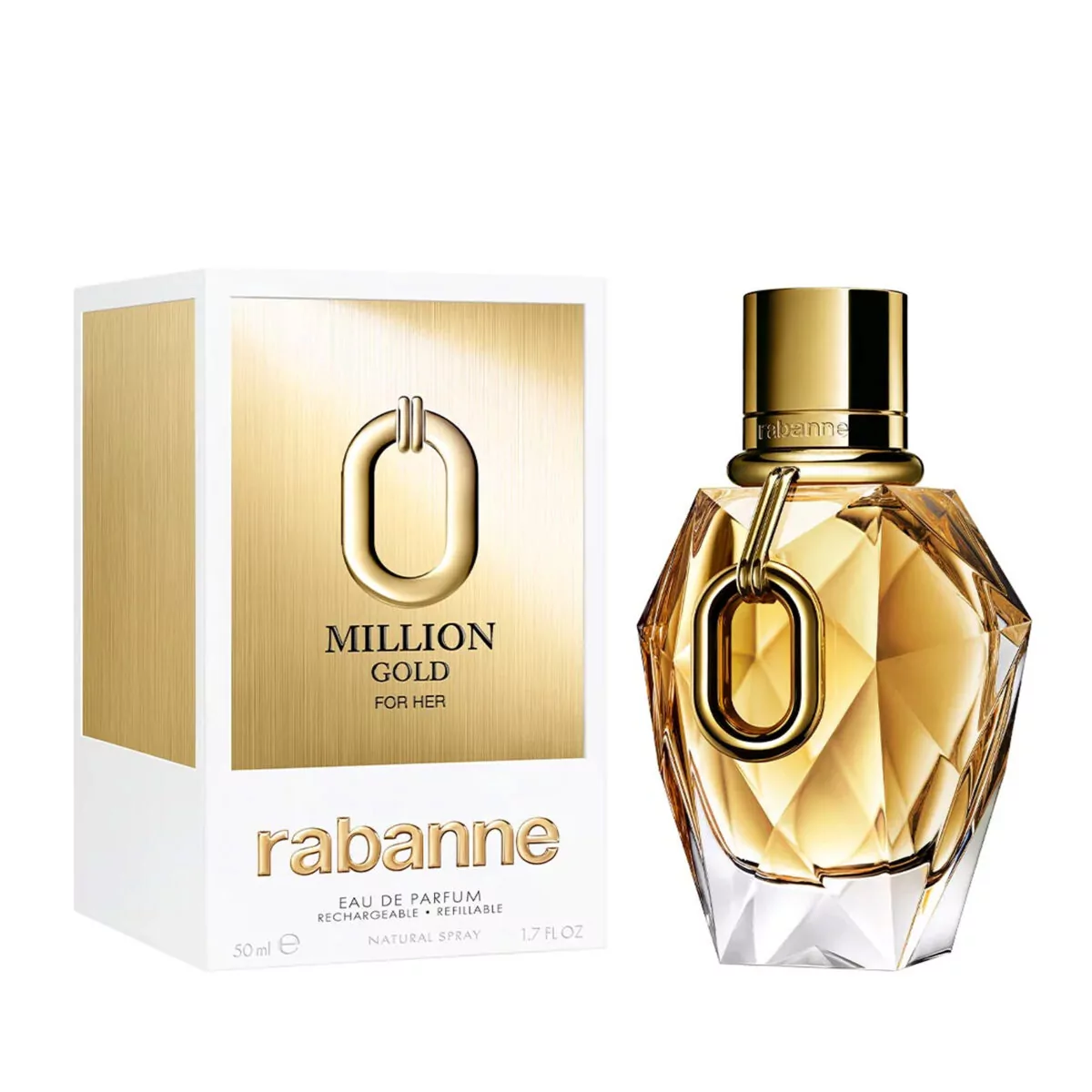 Fragrancefind | Rabanne Million Gold For Her Eau de Parfum Intense 100ml